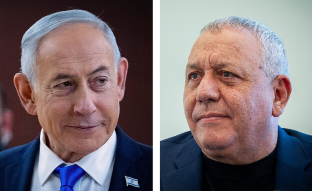 גדי איזנקוט, בנימין נתניהו (צילום: פלאש 90)