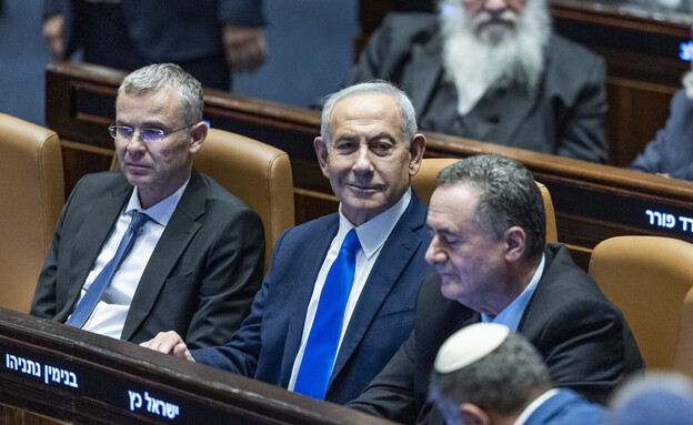 נתניהו במליאת הכנסת (צילום: חיים גולדברג, פלאש 90)
