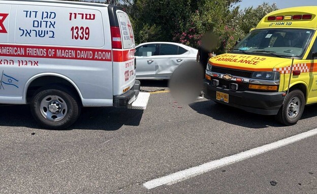 הזירה בה נהרגה אישה בת 30 במחלף עירון הזירה בה נהרגה אישה בת 30 במחלף עירון