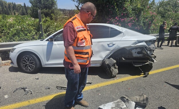 הזירה בה נהרגה אישה בת 30 במחלף עירון הזירה בה נהרגה אישה בת 30 במחלף עירון