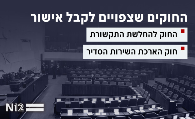 החוקים שצפויים לקבל אישור החוקים שצפויים לקבל אישור