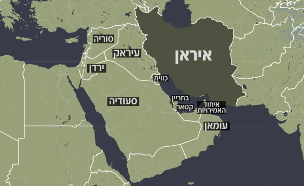 מפת איראן ומדינות האזור מפת איראן ומדינות האזור