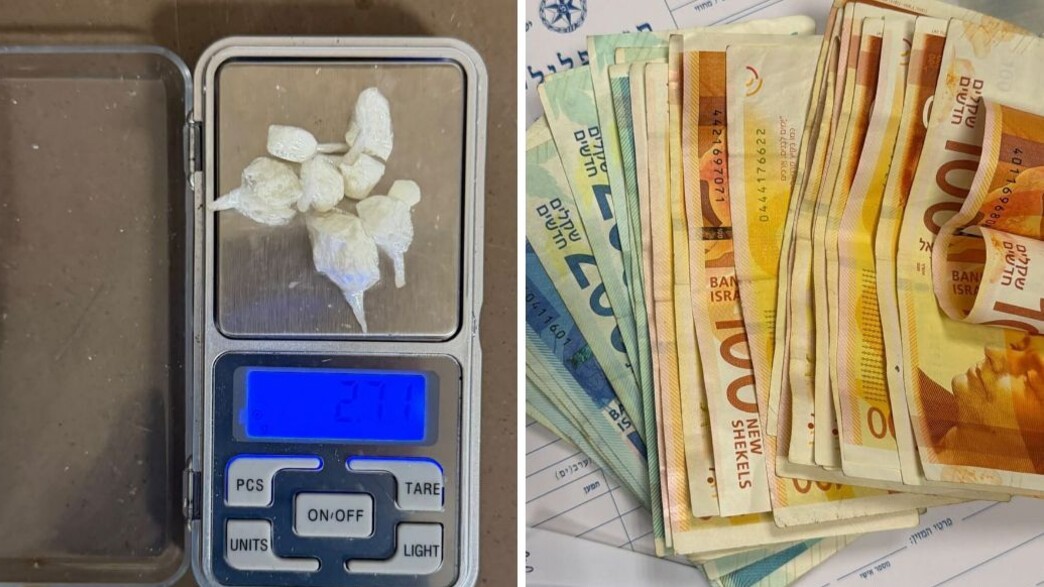 הכסף והסמים שנתפסו על הנער באשדוד הכסף והסמים שנתפסו על הנער באשדוד