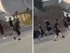 אוהדי בית"ר בקפריסין (צילום: צילום מסך) אוהדי בית"ר בקפריסין (צילום: צילום מסך)
