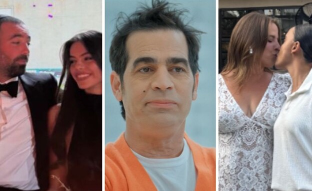 דניאל עמית ואמילי דמארי, אביב גפן, עומר אדם וסשה (צילום: instagram | מתוך התוכנית "ריאיון מיוחד", קשת 12)