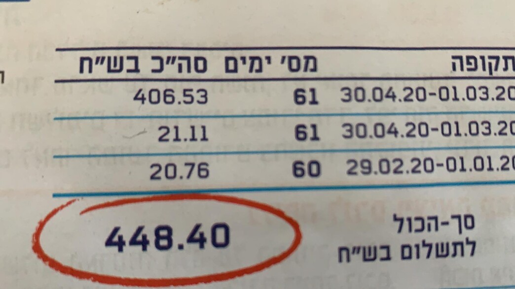 תלוש ארנונה של תושבת תל אביב תלוש ארנונה של תושבת תל אביב