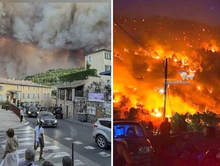 כאוס ביוון: שריפת ענק משתוללת בכרתים – אלפי תיירים ותושבים פונו 