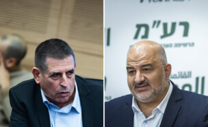 מנסור עבאס ויואב סגלוביץ  (צילום: חיים גולדברג, יונתן זינדל, פלאש90)