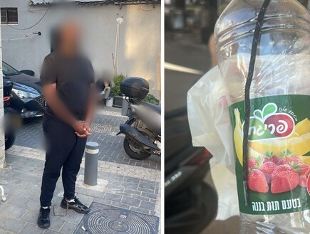 תושב יפו נעצר בחשד לאיומים: "הניח בקבוק עם חומר דליק בפתח מסעדה בת"א"