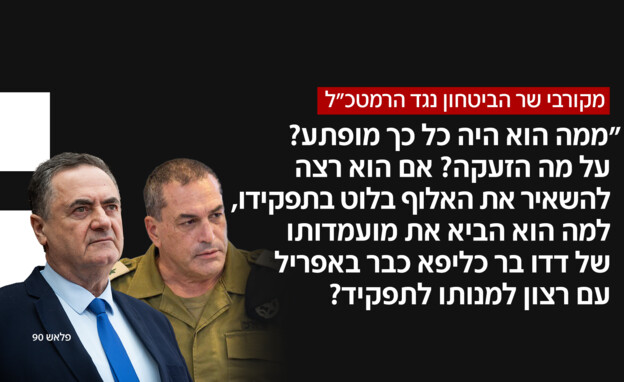 מקורבי שר הביטחון נגד הרמטכ"ל מקורבי שר הביטחון נגד הרמטכ"ל