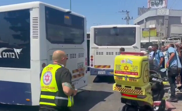 הולכי רגל נפגעו מאוטובוס ברחוב דוד רמז באשקלון הולכי רגל נפגעו מאוטובוס ברחוב דוד רמז באשקלון