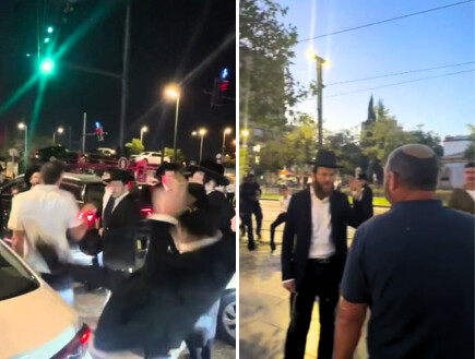יריקות ובעיטות: עשרות התפרעו מחוץ לכנס מתגייסים בי-ם