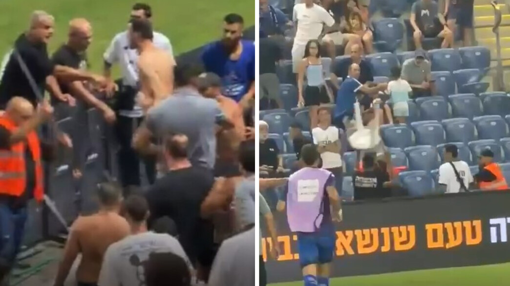 תיעוד מהאלימות של הסדרנים במשחק הכדורגל בפתח תקווה תיעוד מהאלימות של הסדרנים במשחק הכדורגל בפתח תקווה