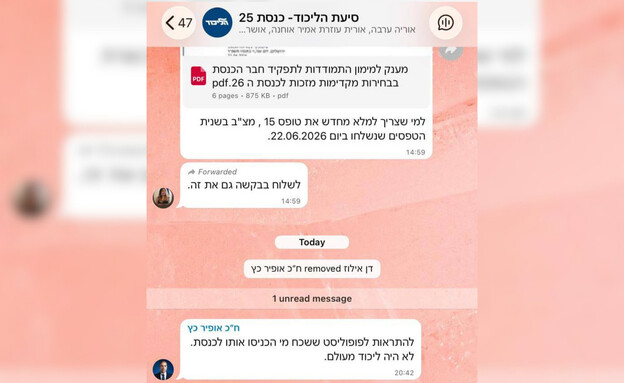אופיר כץ הסיר את דן אילוז מקבוצת הוואטסאפ של הליכו אופיר כץ הסיר את דן אילוז מקבוצת הוואטסאפ של הליכו