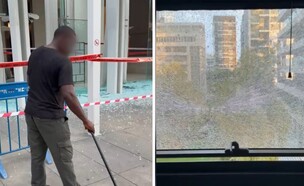 הנזק מפיצוץ הרימון בשכונת צמרת בת"א