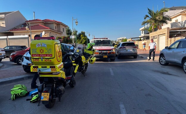 הטביעה בבית הפרטי באשקלון (צילום: דוברות מד"א)