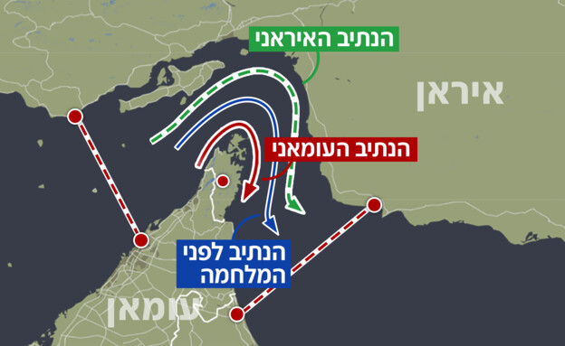 מפת המצב במצר הורמוז מפת המצב במצר הורמוז