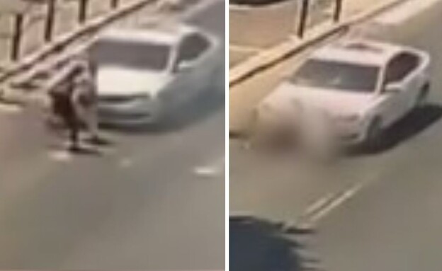 דריסת הנשים במעבר החצייה בנהריה