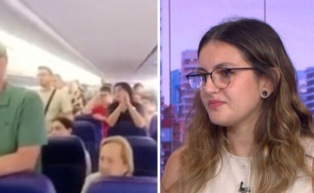הנוסעת מהטיסה לרומא (צילום: מתוך "חדשות הבוקר", קשת 12)