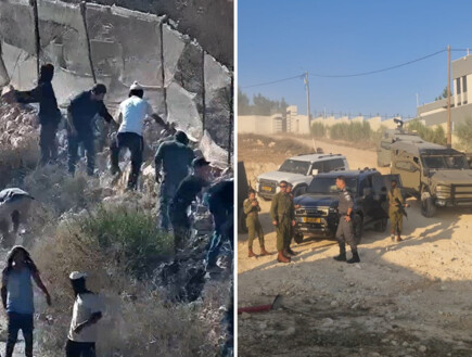 אחרי פינוי המאחז: מתנחלים חוסמים בסלעים את הדרך לקוסרה