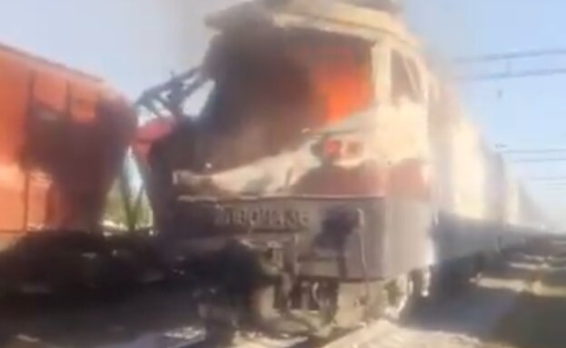 פגיעת הרכבת באוקראינה (צילום: רשתות חברתיות, שימוש לפי סעיף 27א')