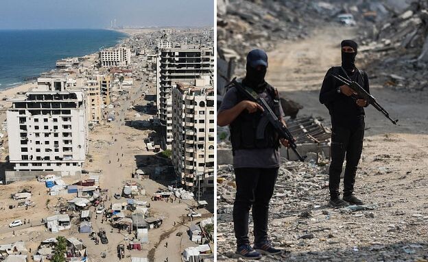 מחבלי הארגונים (צילום: OMAR AL-QATTAA/AFP via Getty Images)