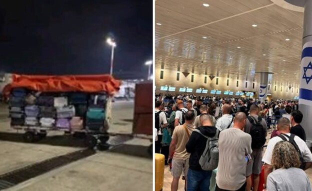 העומס בנתב"ג נמשך אל תוך הלילה