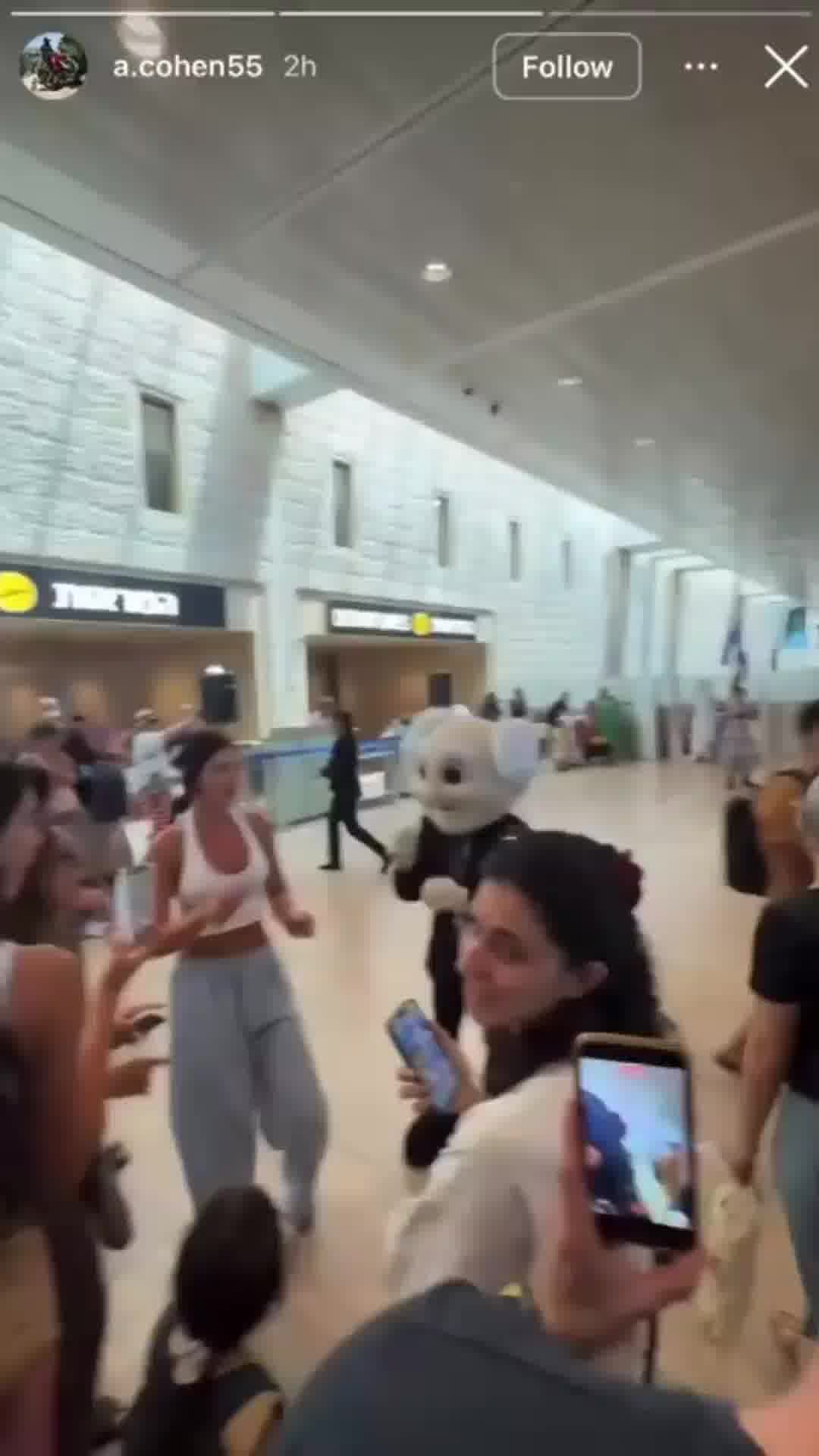שירים, בובות רוקדות ודגלי ישראל: אלפי נוסעים מחכים - ומסיבה נפתחה בנתב"ג 