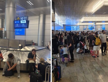 בלגן בנתב"ג: "אף מזוודה לא יצאה ב-10 מסועים כבר למעלה משעה וחצי"
