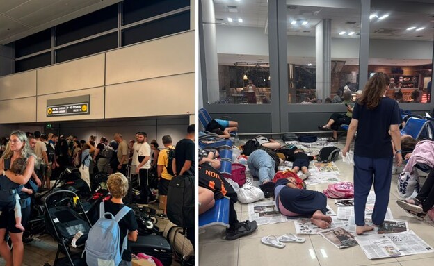 אולם המזוודות בנתב"ג הבוקר (צילום: באדיבות המצלמת)