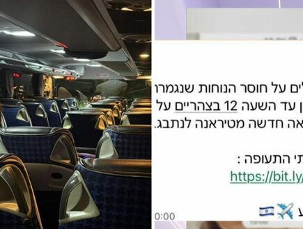 הטיסה בוטלה, הנוסעים הועברו באוטובוס למדינה אחרת - והמתינו עוד כ-30 שעות