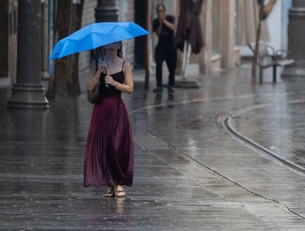 הגשם עדיין בדרך – אם כי פחות עוצמתי 