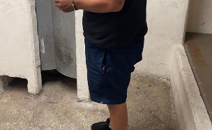 מעצר החשוד (צילום: דוברות המשטרה)