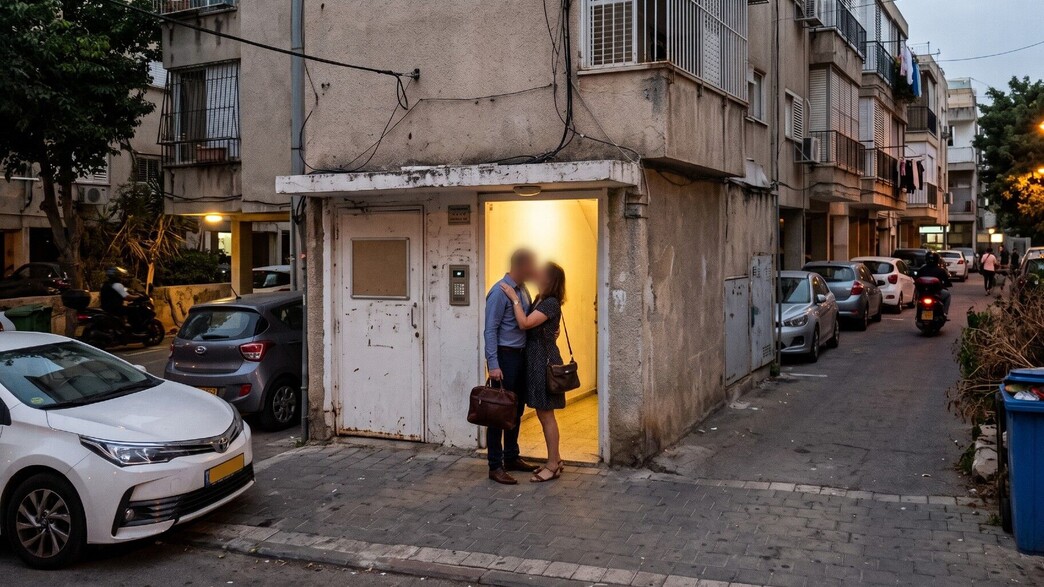 זוג מתנשק זוג מתנשק