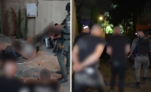 מעצר החשודים ברציחות בנצרת  (צילום: דוברות המשטרה)