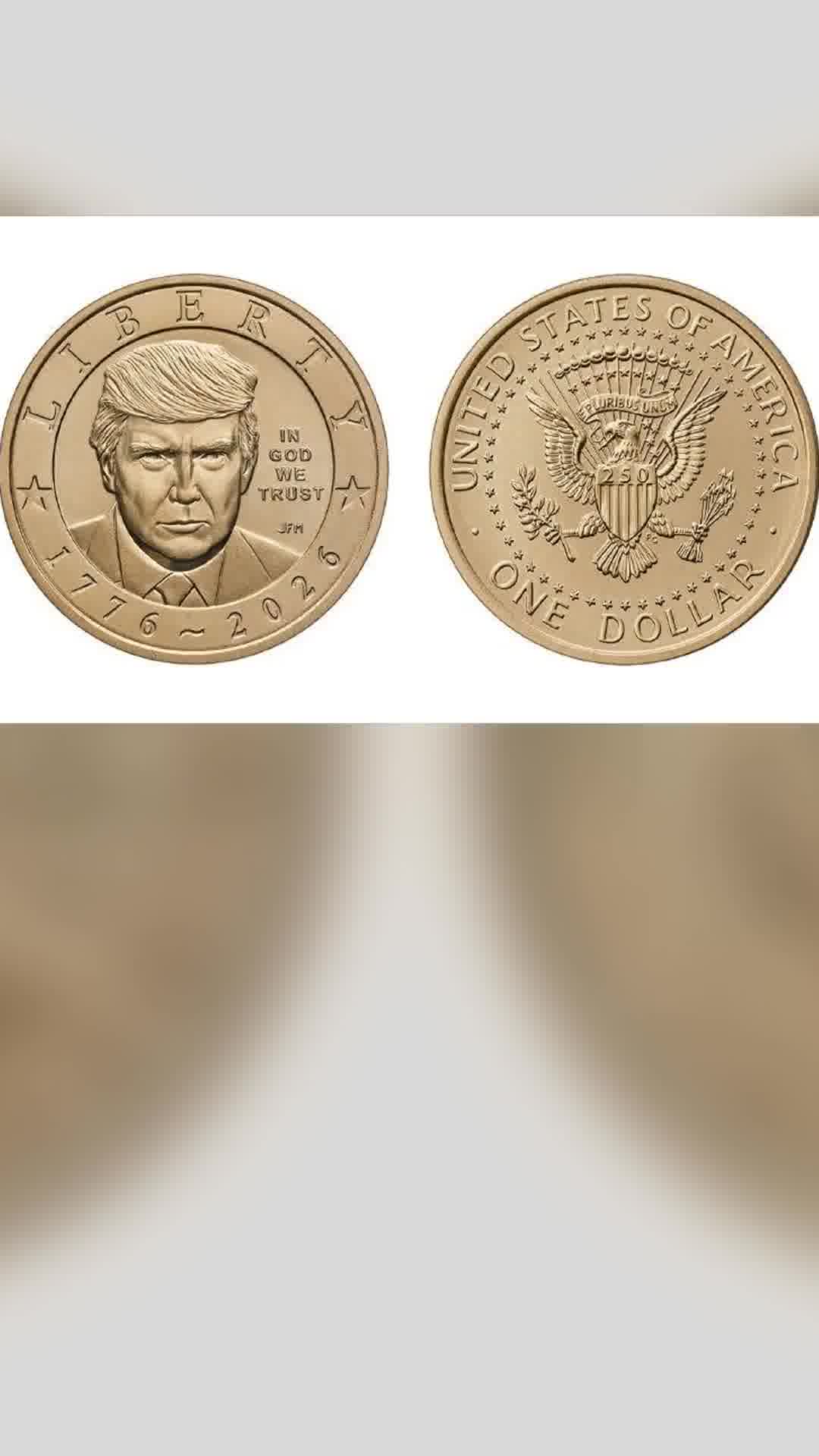 מטבע זהב רשמי עם דיוקנו של דונלד טראמפ נכנס למחזור