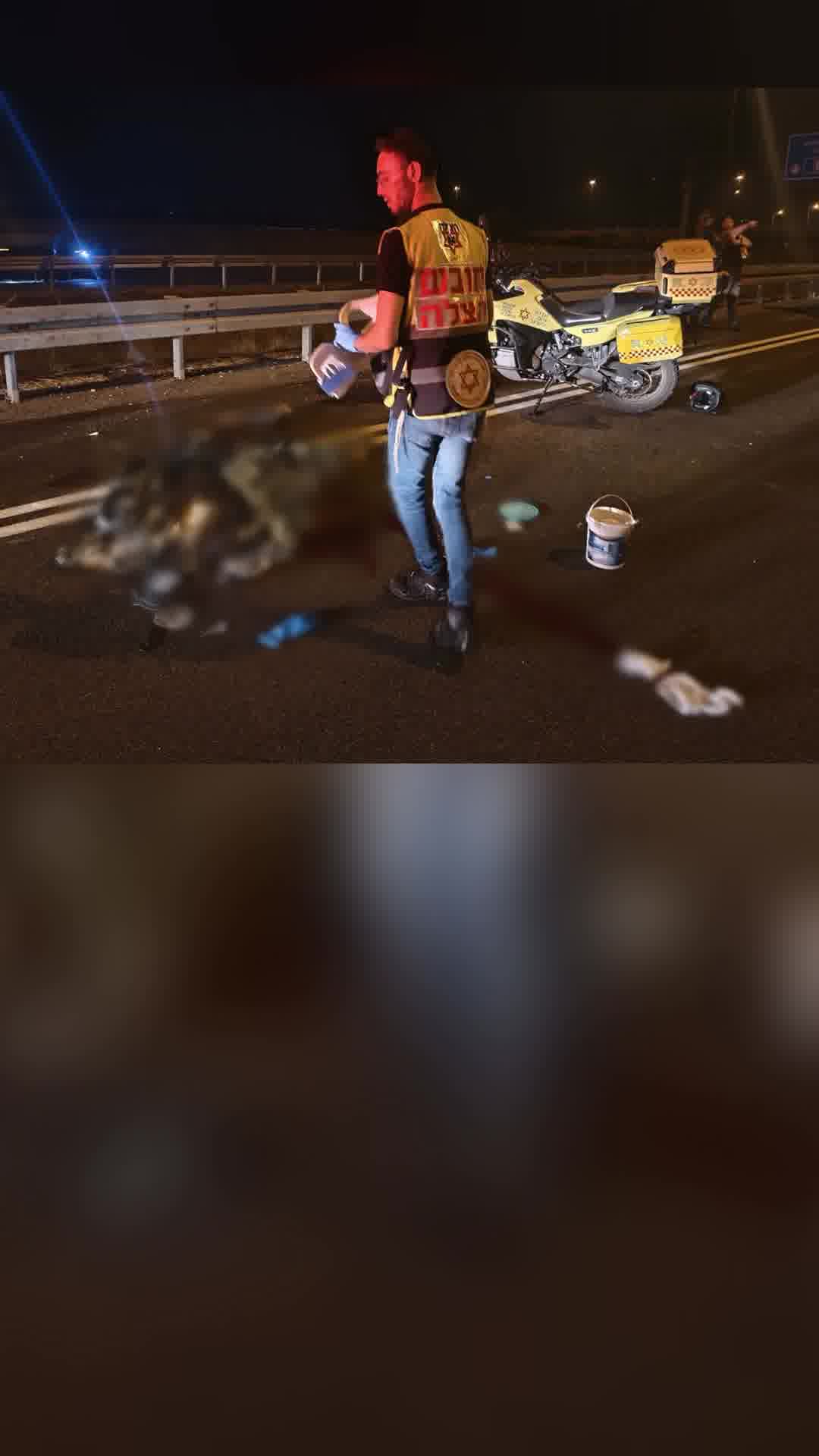 רוכב אופנוע בן 48 נהרג הלילה בתאונה בכביש 7 סמוך למחלף שורק