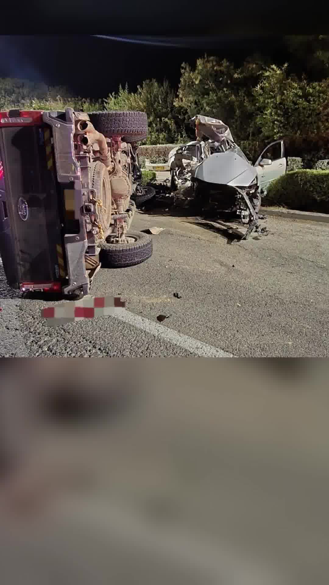 גבר בן 30 נפצע קשה בתאונת דרכים בין שני כלי רכב בקיסריה