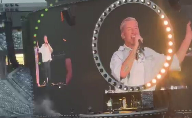 מול רבבות במופע של אד שירן: קריאות "לשחרר את פלסטין"