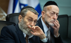 אורי מקלב, משה גפני (צילום: יונתן זינדל, פלאש 90)