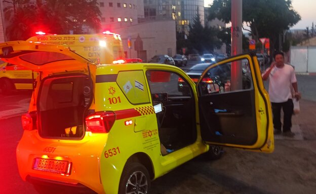 הזירה בירושלים (צילום: תיעוד מבצעי מד"א)
