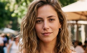 אישה עומדת ברחוב ומסתכלת למצלמה (AI: mako)