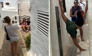 בלי בושה: בכפר הציורי מתלוננים - התיירים מצטלמים ל (צילום: סעיף 27א לחוק זכויות יוצרים)