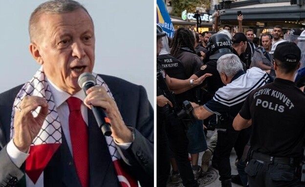 ארדואן, הפגנת להט"ב טורקיה (צילום: GETTY IMAGES, GETTYIMAGES)