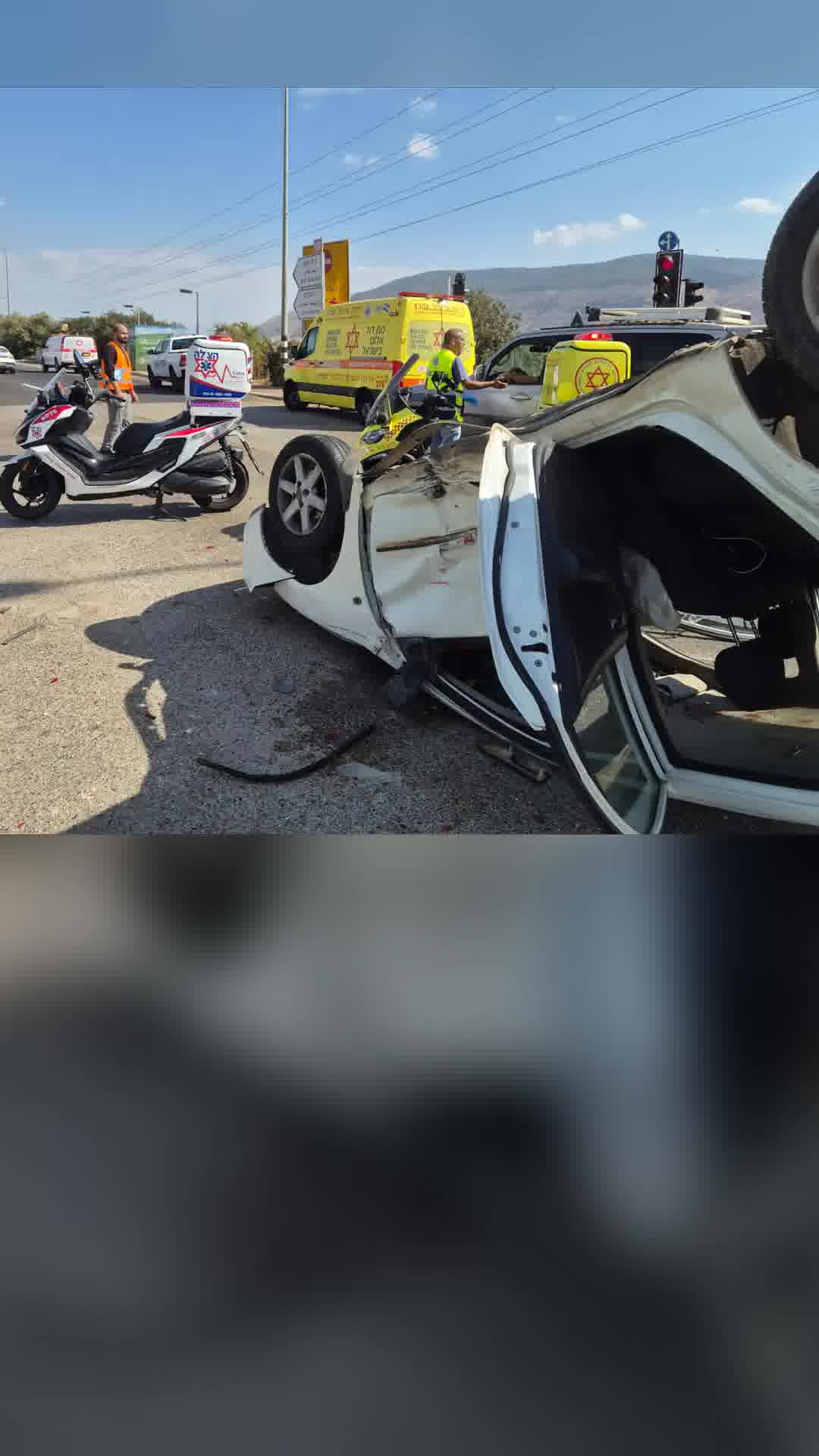 שישה נפגעים פונו לאחר תאונת דרכים בין מספר כלי רכב בצפון