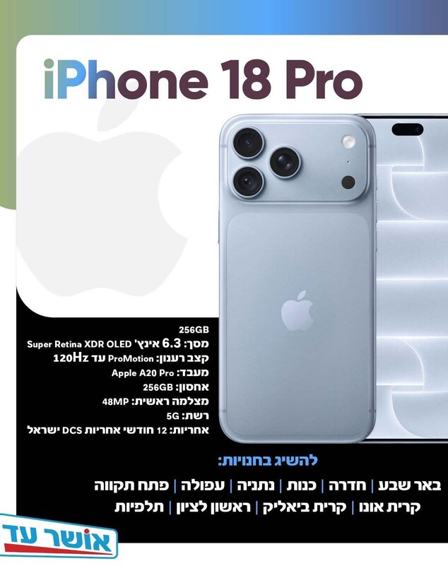 אייפון 18 פרו, אושר עד אייפון 18 פרו, אושר עד