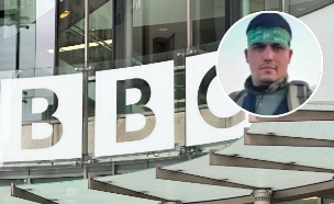 BBC (צילום:  Peter Dazeley/Getty Images | בעיגול: מתוך דיווח של הטלגרף)