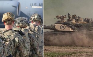 היערכות הכוחות (צילום: CAPT. ROBYN HAAKE/US ARMY | WOJTEK RADWANSKI/AFP/GettyImages)