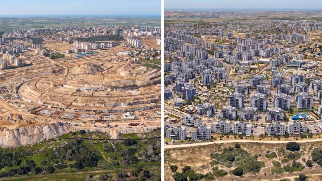 שכונת בצוותא בחריש - ינואר 2019, מול מאי 2025 שכונת בצוותא בחריש - ינואר 2019, מול מאי 2025