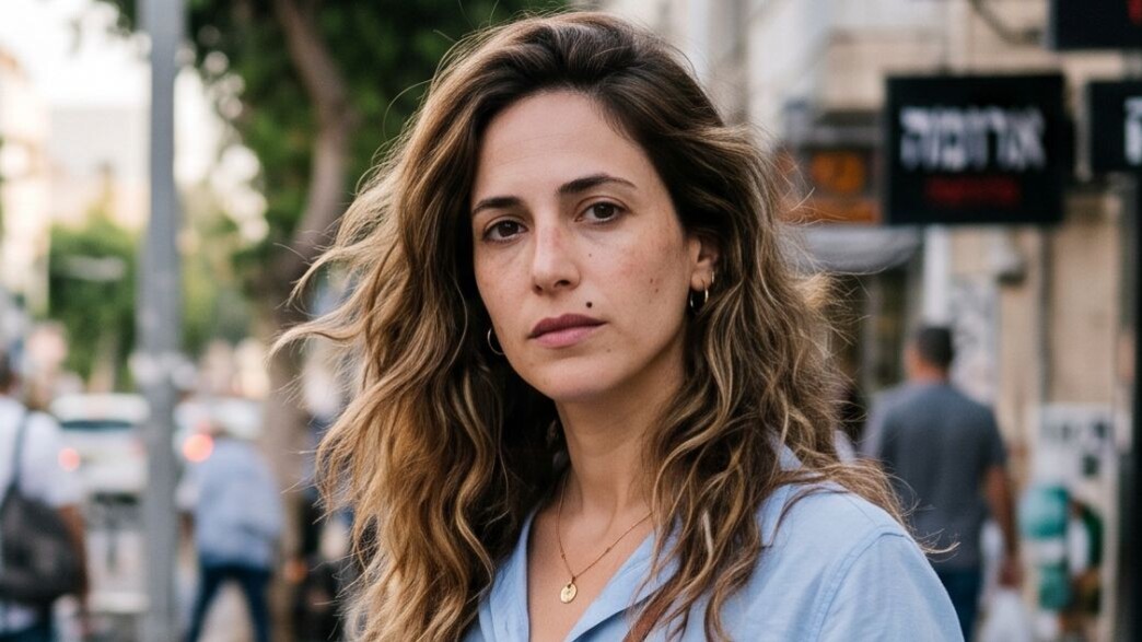 אישה עומדת ברחוב